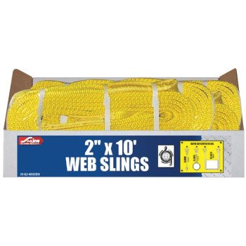 Ancra 20-EE2-9802X10 Lifting Sling, 2 in W, 10 ft L, 2-Ply, 6200 lb Vertical Hitch, Polyester, Gray