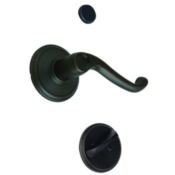 Schlage F59FLA716LH Handleset Interior Trim, 1 Grade, Mechanical Lock, Metal, Aged Bronze, Lever Handle, Residential