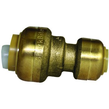 SharkBite U050LFA Tube Coupling, 1/2 x 1/4 in, Brass, 200 psi Pressure