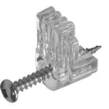 Reliable PMC316MR Mirror Clip, Plastic, Clear, 4/PK