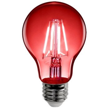 Feit Electric A19/TR/LED LED Bulb, General Purpose, A19 Lamp, E26 Lamp Base, Dimmable, Clear, Red Light