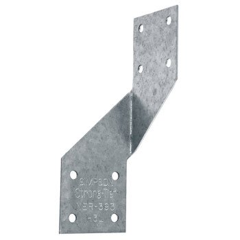 Simpson Strong-Tie H3 Hurricane Tie, 4-5/8 in L, 1-9/16 in W, Steel, Galvanized, Fastening Method: Nail