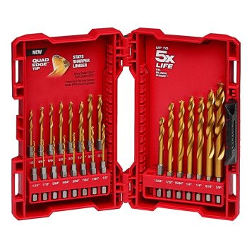 Milwaukee SHOCKWAVE Impact Duty 48-89-4631 Drill Bit Set, 23-Piece, Steel, Titanium