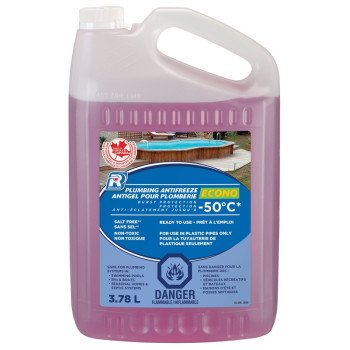 Recochem 15-334 Plumbing Anti-Freeze, 3.78 L, Clear Pink