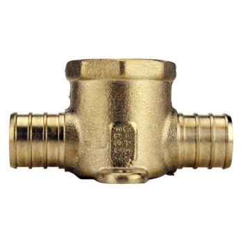 Apollo APXDET34 Pipe Tee, 3/4 in, Barb x FPT x Barb, Brass, 200 psi Pressure