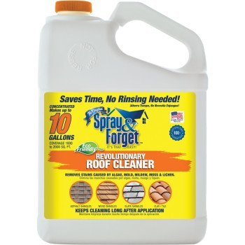 Spray & Forget SFRCG04 Roof Surface Cleaner, Liquid, Orange, 1 gal