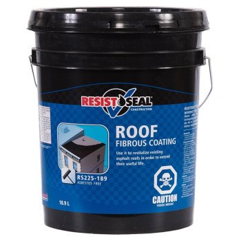 Resisto 53031 Roof Coating, Black, 18.9 L, Viscous Liquid