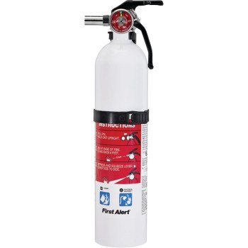 First Alert REC5 Rechargeable Fire Extinguisher, 2 lb, Sodium Bicarbonate, 5-B:C Class