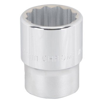 Vulcan MT-SM6029 Drive Socket, 29 mm Socket, 3/4 in Drive, 12-Point, Chrome Vanadium Steel, Chrome