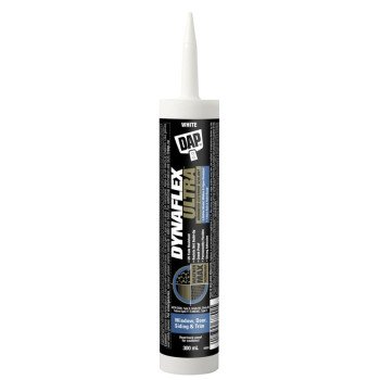 DAP DYNAFLEX ULTRA 7079874150 Advanced Exterior Sealant, White, 7 to 14 days Curing, 5 to 37 deg C, 300 mL Cartridge