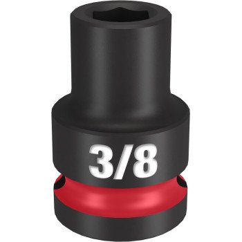 Milwaukee SHOCKWAVE Impact Duty Series 49-66-6200 Shallow Impact Socket, 3/8 in Socket, 1/2 in Drive, Square Drive