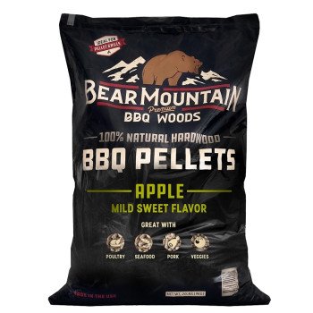 Bear Mountain FK12 BBQ Pellet, Apple, 20 in L, Hardwood, 20 lb Bag