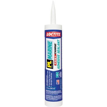 Loctite PL Marine 2016891 Adhesive Sealant, White, 24 hr Curing, 32 to 100 deg F, 10.1 fl-oz Cartridge