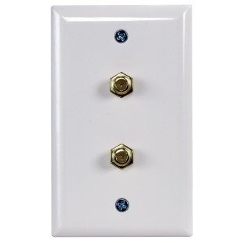 Zenith VW1001WJ2W Wallplate, 4-1/2 in L, 2-3/4 in W, White