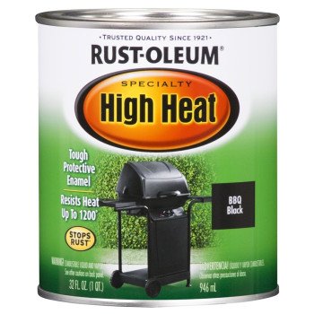 Rust-Oleum Stops Rust 7778502 Enamel Paint, Satin, Black, 1 qt, Can, 260 to 520 sq-ft/gal Coverage Area