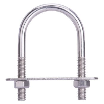 ProSource LR360 U-Bolt, 5/16 in Thread, 1-1/2 in L Thread, Stainless Steel, Stainless Steel