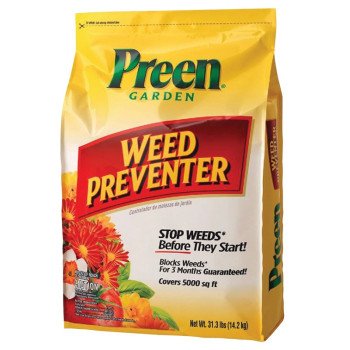 Preen 24-63802 Weed Preventer, Granular, 31.3 lb Bag