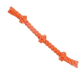 Infinity ZD2056 69 Dog Toy, 3-Knot Rope, Thermoplastic Rubber, Orange