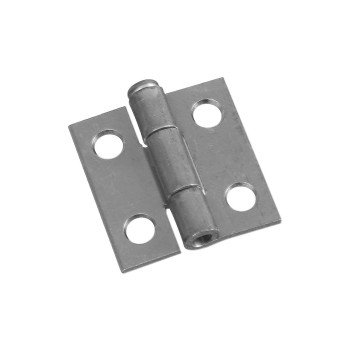 National Hardware N141-606 Narrow Hinge, 1 in W Frame Leaf, 0.045 in Thick Frame Leaf, Cold Rolled Steel, Zinc, 7 lb