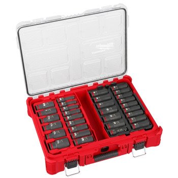 Milwaukee SHOCKWAVE Impact Duty Series 49-66-6806 Socket Set, Chrome Molybdenum Steel, Specifications: 1/2 in Drive