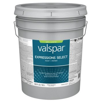 Valspar Expressions Select 4500 028.0045002.008 Latex Paint, Acrylic Base, Satin, Pastel Base, 5 gal