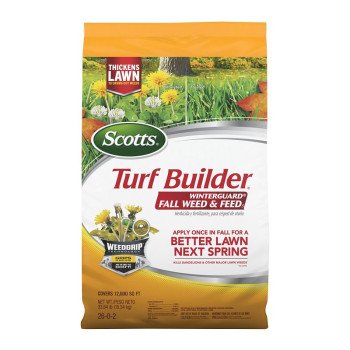 Scotts Turf Builder WinterGuard 22447 Fall Weed and Feed, Granular, Spreader Application, 33.84 lb Bag