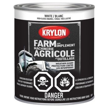 Krylon 2021 Farm Equipment Paint, Gloss, White, 32 oz