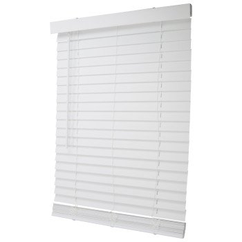 Simple Spaces FWMB-10 Blind, 64 in L, 29 in W, Faux Wood, White