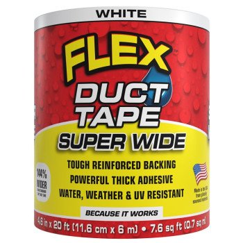 TAPE DUCT FLEX WHT 4.6INX20FT