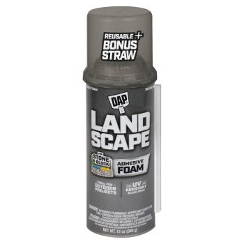 DAP Touch 'n Foam Max Fill Series 7565040440 Exterior Filler Adhesive, Black, 12 oz Can