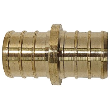 Apollo ApolloPEX Series APXC3410PK Coupling, 3/4 in, Barb, Brass, 200 psi Pressure