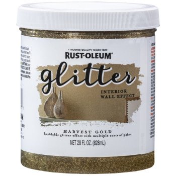 Rust-Oleum 360218 Textured Glitter Paint, Harvest Gold, 28 fl-oz, Can