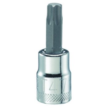 DEWALT DWMT74618OSP Torx Bit Socket, T47 Tip, 3/8 in Drive, Polished Chrome Vanadium