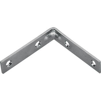 ProSource CB-Z015-013L Corner Brace, 1-1/2 in L, 1-1/2 in W, 1/2 in H, Steel, Zinc-Plated, 1.8 mm Thick Material