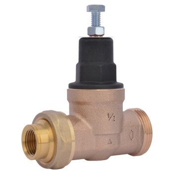 SharkBite EB45 Series 23882-0045 Pressure Regulating Valve, 1/2 in Connection, Single Union x NPT, Bronze Body