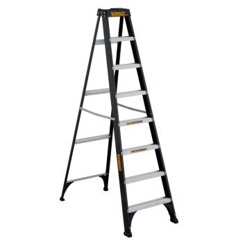 DeWALT by Louisville DXL3110-08 Step Ladder, 7-Step, 250 lb, Type I Duty Rating, 3-3/4 in D Step, Fiberglass