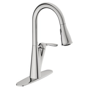 Moen Harlon Series 87499 Pull-Down Kitchen Faucet, 1.5 gpm, 1-Faucet Handle, 1, 3-Faucet Hole, Metal, Chrome Plated