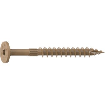 Camo 0360170 Structural Screw, 1/4 in Thread, 3 in L, Flat Head, Star Drive, Sharp Point, PROTECH Ultra 4 Coated, 10