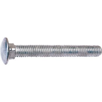 Midwest Fastener 05506 Carriage Bolt, 3/8-16 in Thread, NC Thread, 3-1/2 in OAL, 2 Grade