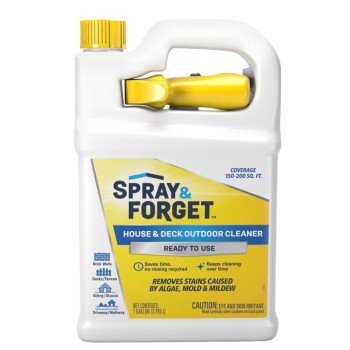 Spray & Forget SFDRTUG04 House and Deck Cleaner, 1 gal Bottle, Liquid, Orange, Clear