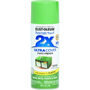 Rust-Oleum 249072 Spray Paint, Satin, Leafy Green, 12 oz, Can