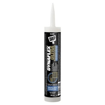 DAP DYNAFLEX ULTRA 7079874151 Advanced Exterior Sealant, Clear, 7 to 14 days Curing, 5 to 37 deg C, 300 mL Cartridge