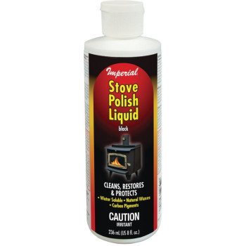 Imperial KK0057 Stove Polish, Liquid, Opaque Black, Pleasant, 8 fl-oz Bottle