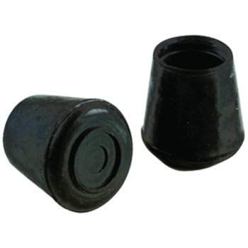 Shepherd Hardware 9125 Furniture Leg Tip, Round, Rubber, Black, 5/8 in Dia