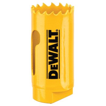 DEWALT DAH180016 Hole Saw, 1 in Dia, 1-3/4 in D Cutting, 1/2-20 Arbor, 4/5 TPI, HSS Cutting Edge