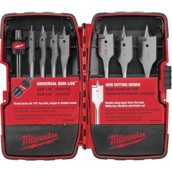 Milwaukee 49-22-0175 Boring Bit Set, Universal, 8-Piece, Steel