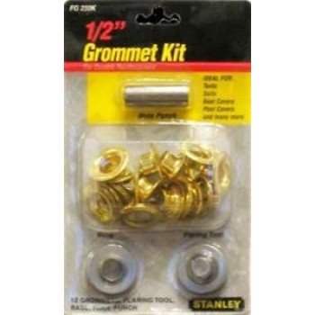 STANLEY FG238K Grommet Kit, Includes: (24) 3/8 in Grommets, (1) Flaring Tool, (1) Base, (1) Hole Punch