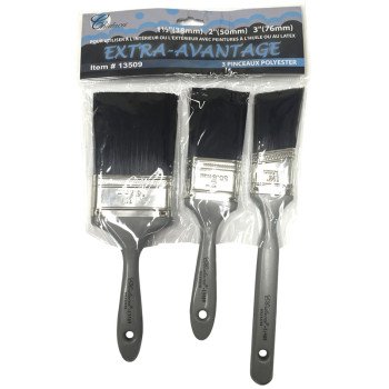 Chidaca 13509 Paint Brush Set, Angular, 3-Brush