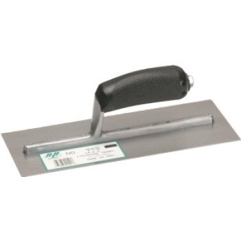 Marshalltown FT144P Finishing Trowel, 14 in L Blade, 4 in W Blade, Steel Blade, Curved Handle, Plastic Handle