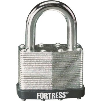 Master Lock 1803D Padlock, Keyed Different Key, 1/4 in Dia Shackle, 7/8 in H Shackle, Cast Hardened Steel Shackle